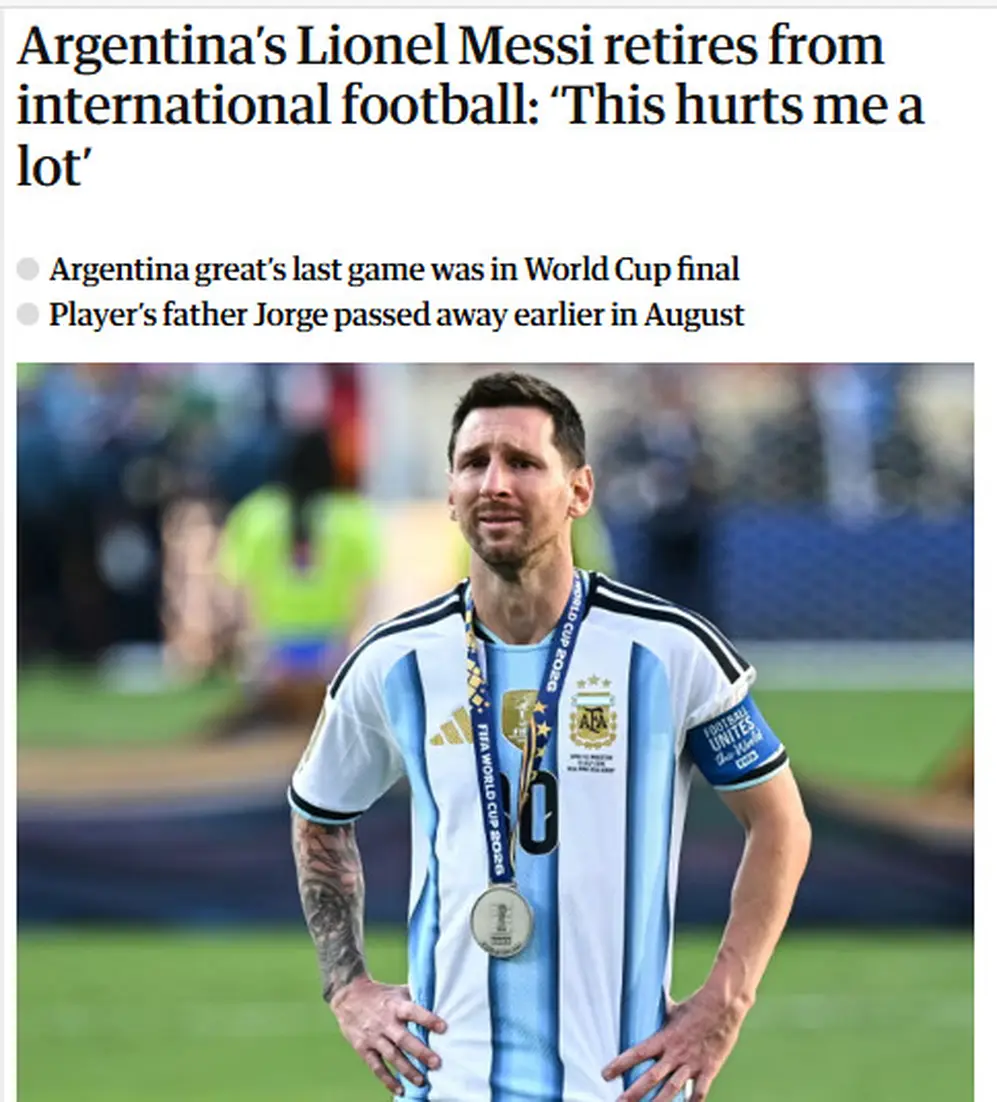 Los medios internacionales reflejaron el anuncio de Messi