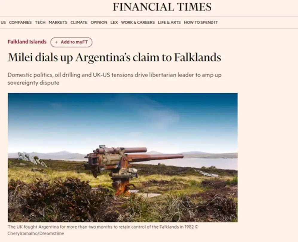 Financial Times vinculó el discurso de Milei con la caída de la popularidad de su gobierno