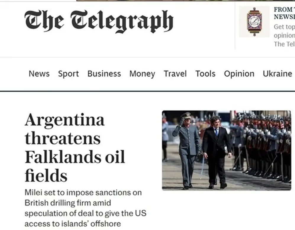 Analisis de The Telegraph al discurso de Milei