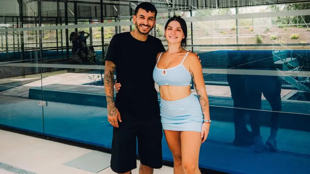 Ángel Correa y Sabrina Di Marzo en la inauguración de AC10 Padel, en Madrid