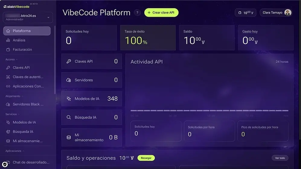 La plataforma permite crear una app personalizada con instrucciones en lenguaje natural.