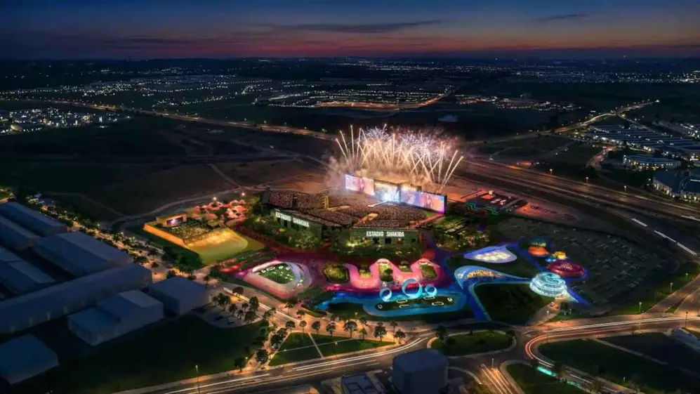 Epígrafe  El predio de Shakira en Madrid incluye un estadio para 55.000 personas