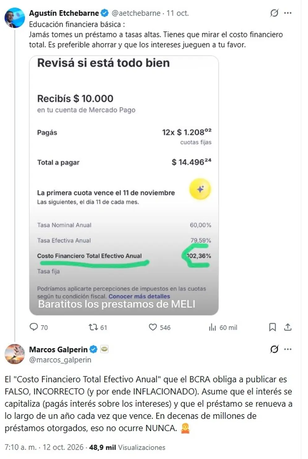 La respuesta de Marcos Galperin