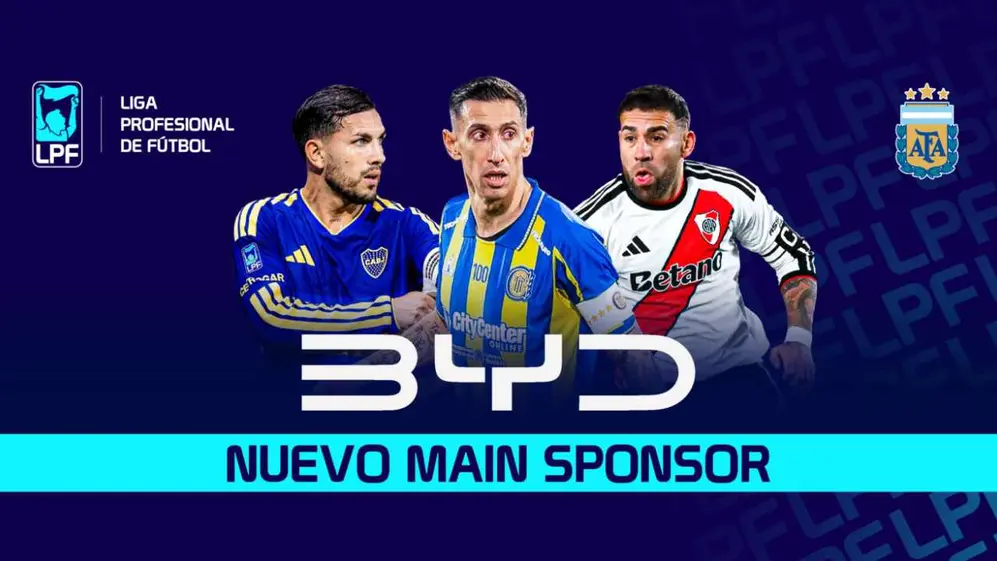 BYD se asoció con la AFA y es nuevo Main Sponsor de la Liga Profesional de Fútbol