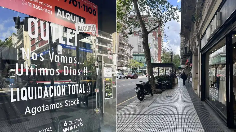 Locales en alquiler y ofertas, una postal recurrente en la avenida Santa Fe