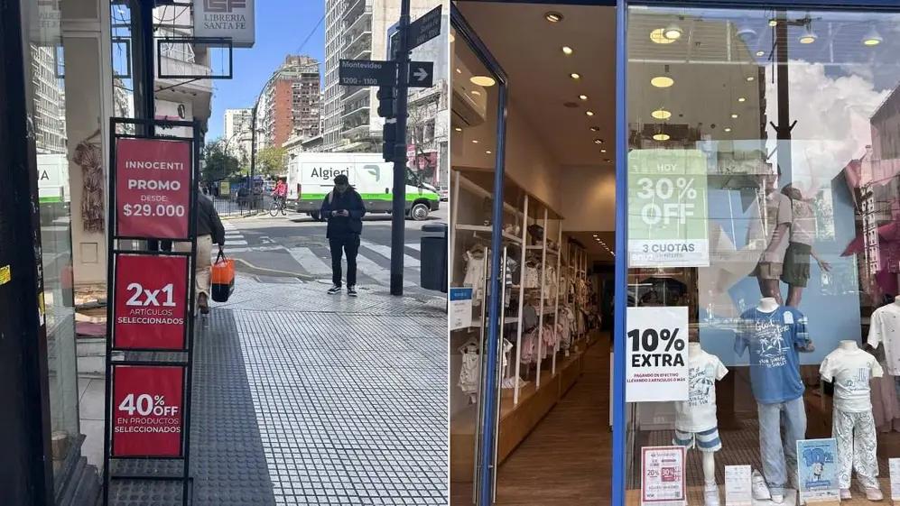 Ofertas y pocas ventas, una postal que se replica en los comercios de la avenida Santa Fe