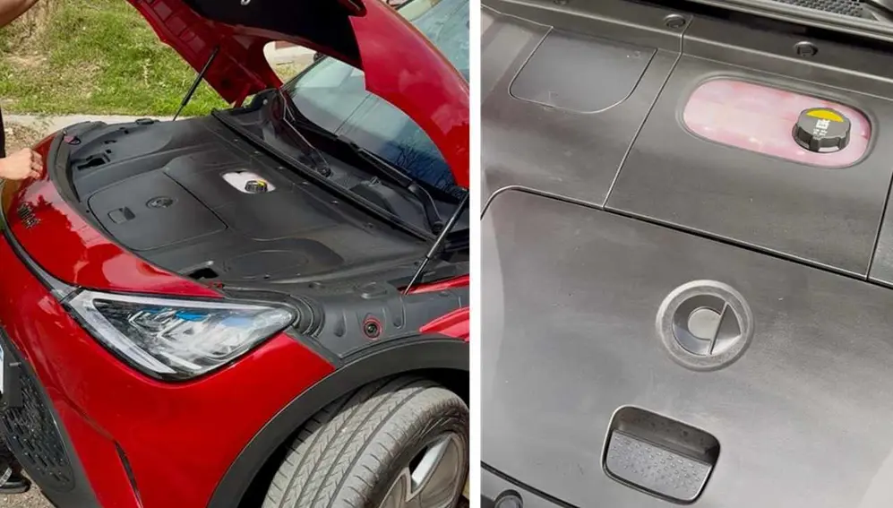 Dos fotos con partes de motor eléctrico. fotos propias.