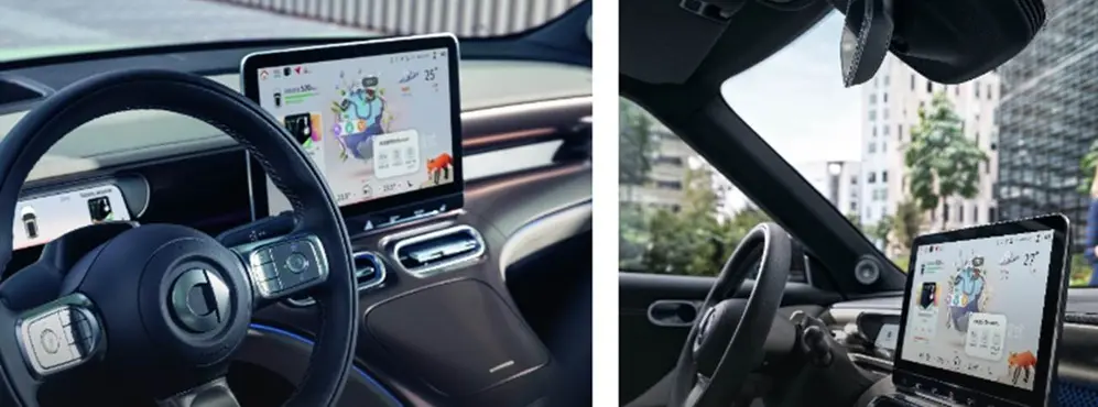 dos fotos del interior de auto. foto oficial