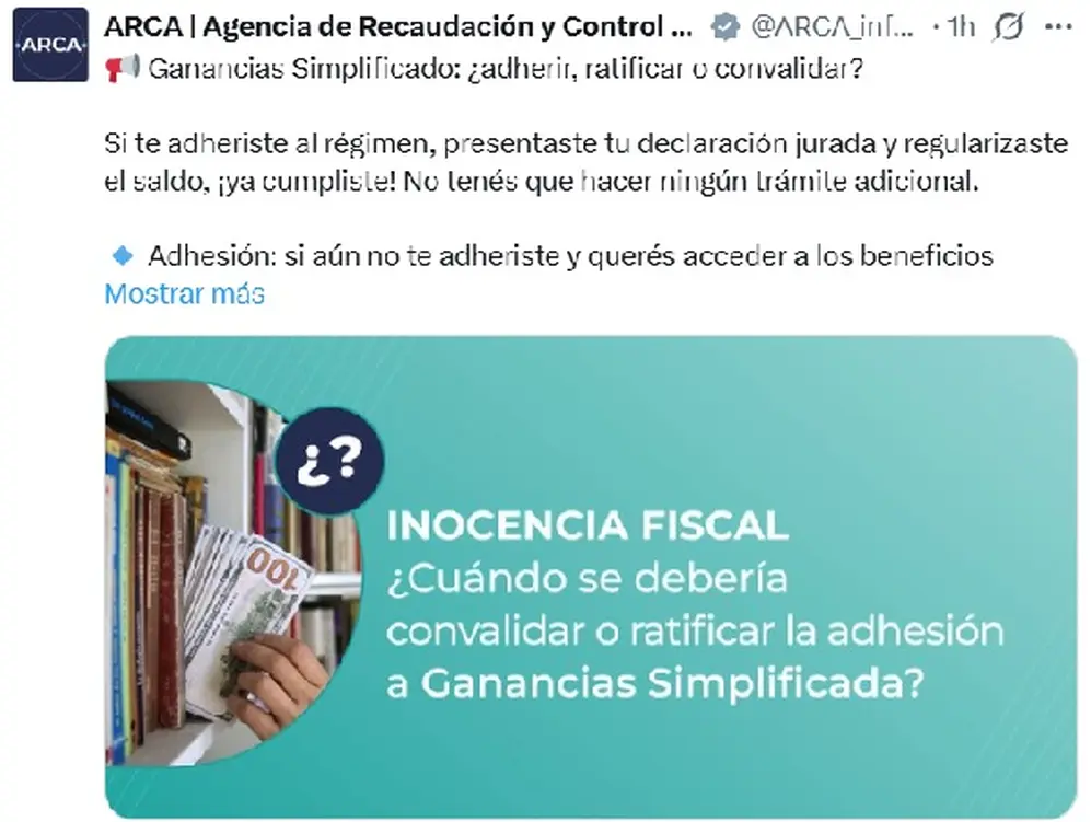Fuente: ARCA