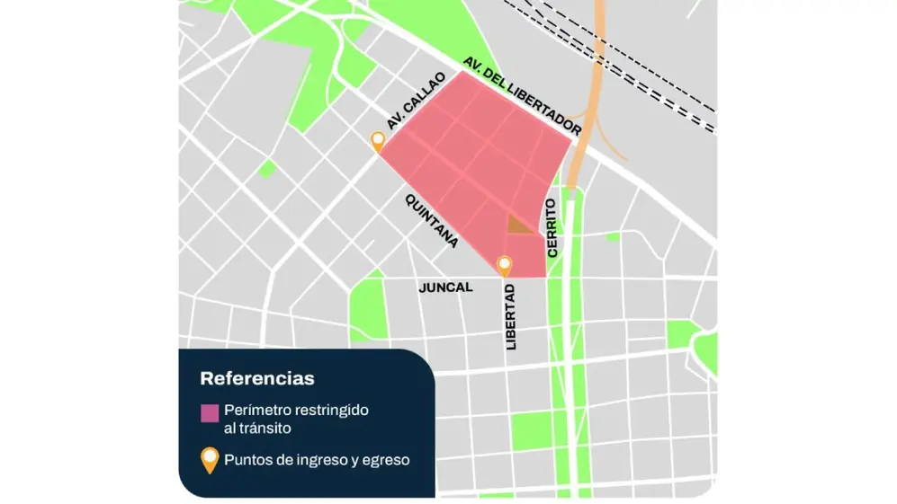 El perímetro de seguridad alrededor de la residencia del Papa León XIV en Argentina