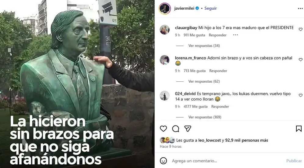 Javier Milei se burló de Néstor Kirchner