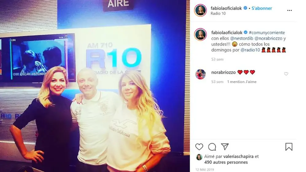Fabiola Yáñez, en su rol de periodista en Radio 10