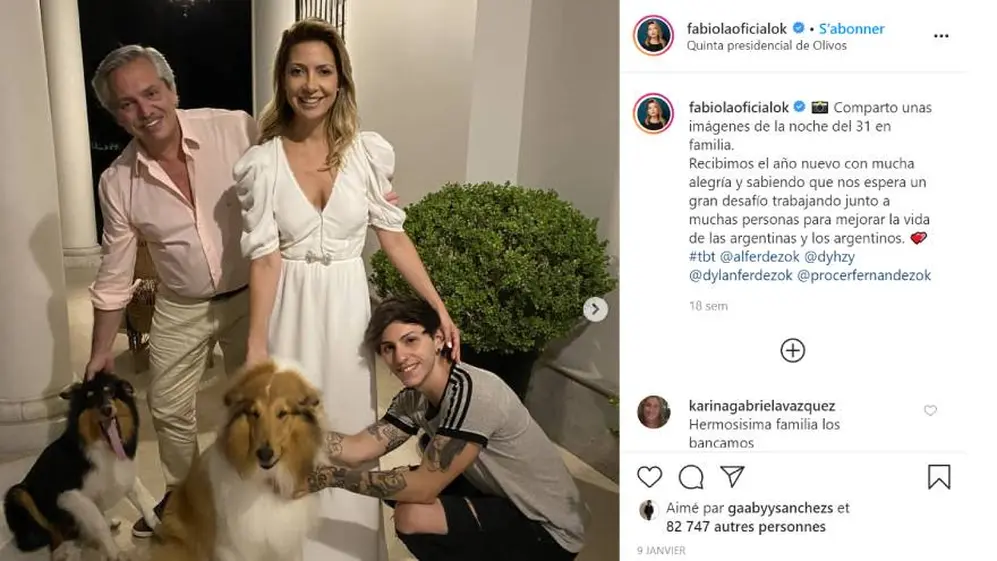 Fabiola Yáñez publicó esta foto en su Instagram en las últimas fiestas
