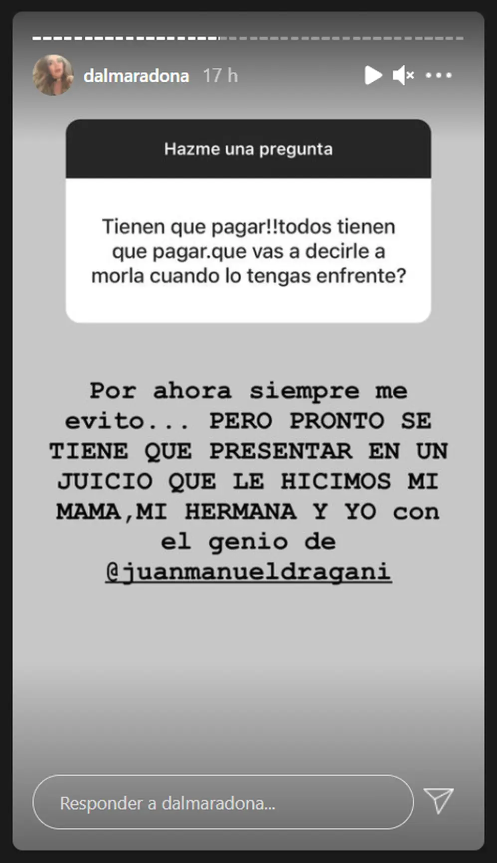 La respuesta ante una pregunta sobre Matías Morla
