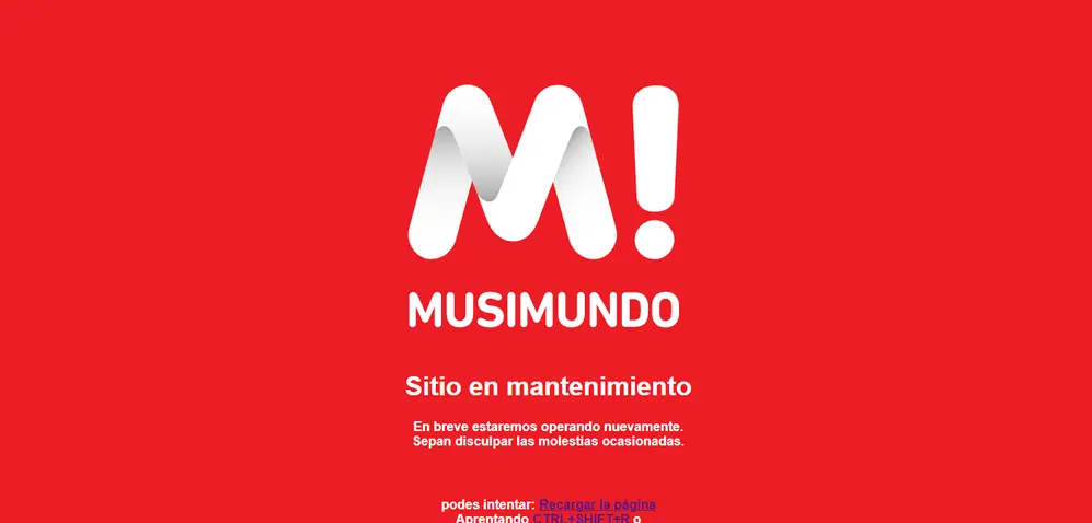 Musimundo tuvo problemas con la disponibilidad de su página en las primeras horas del Electrofest