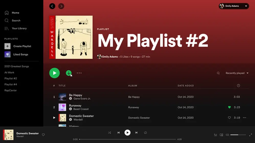 Se pueden descargar canciones y podcasts y escucharlos sin conexión a internet.