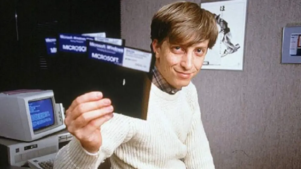 Bill Gates en los primeros años de Microsoft
