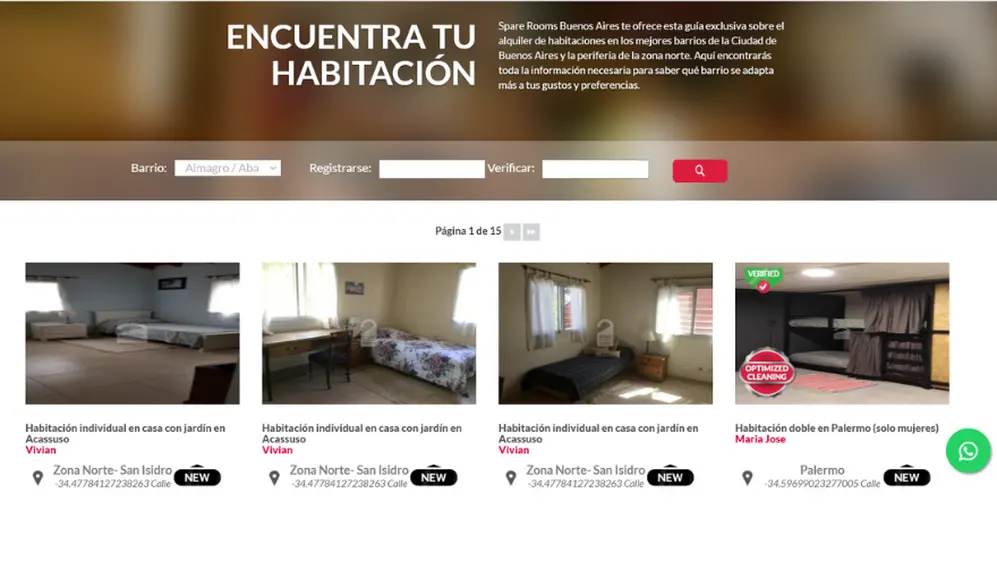 Los precios varían según barrio y comodidades de la habitación