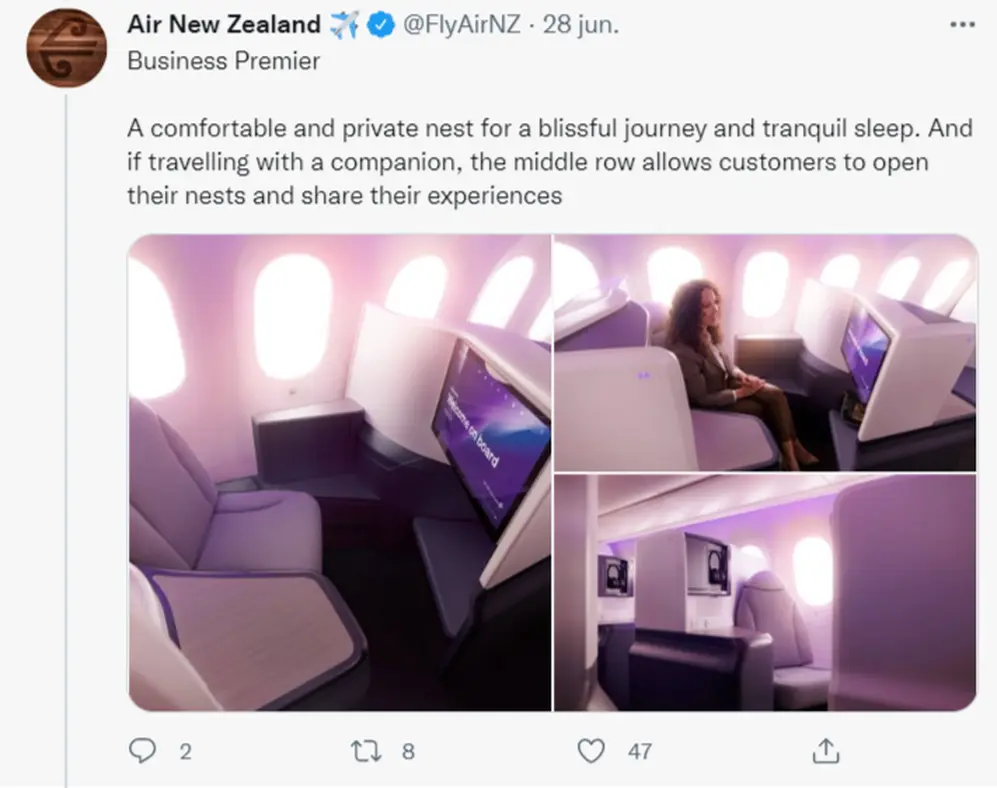 La aerolínea ha revelado imágenes de cómo será el nuevo servicio