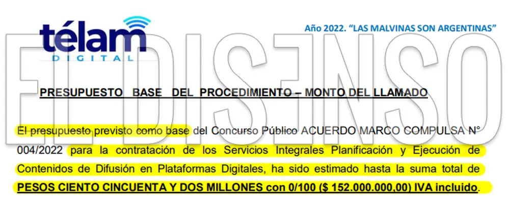 El viaje fue promocionado por Télam