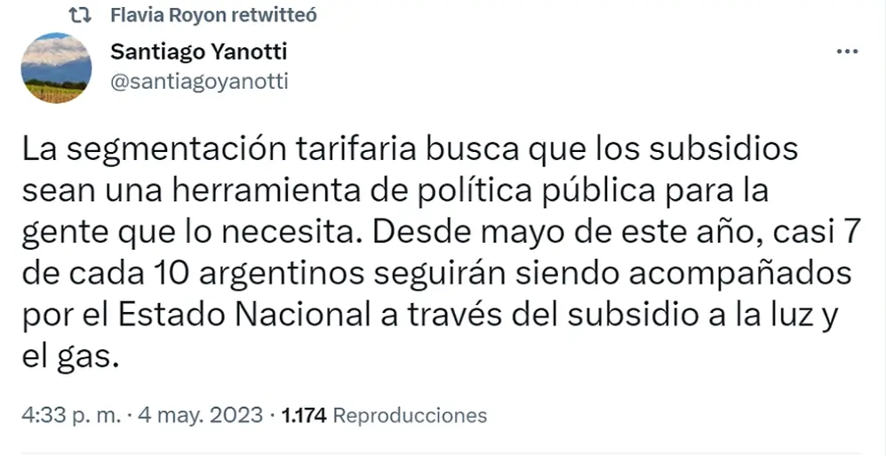 Flavia Royón respaldó las declaraciones del subsecretario de Energía.