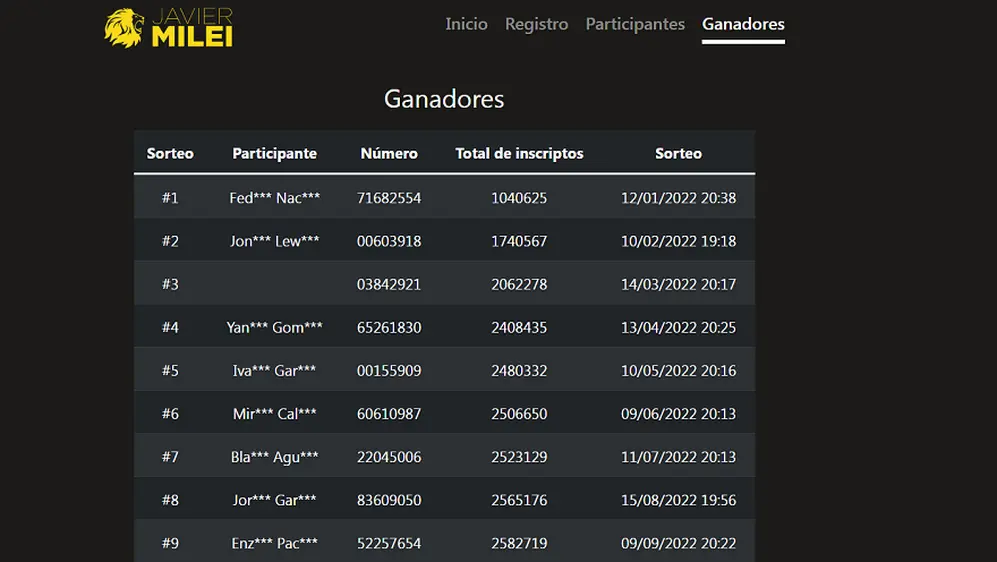 A través del sitio web 