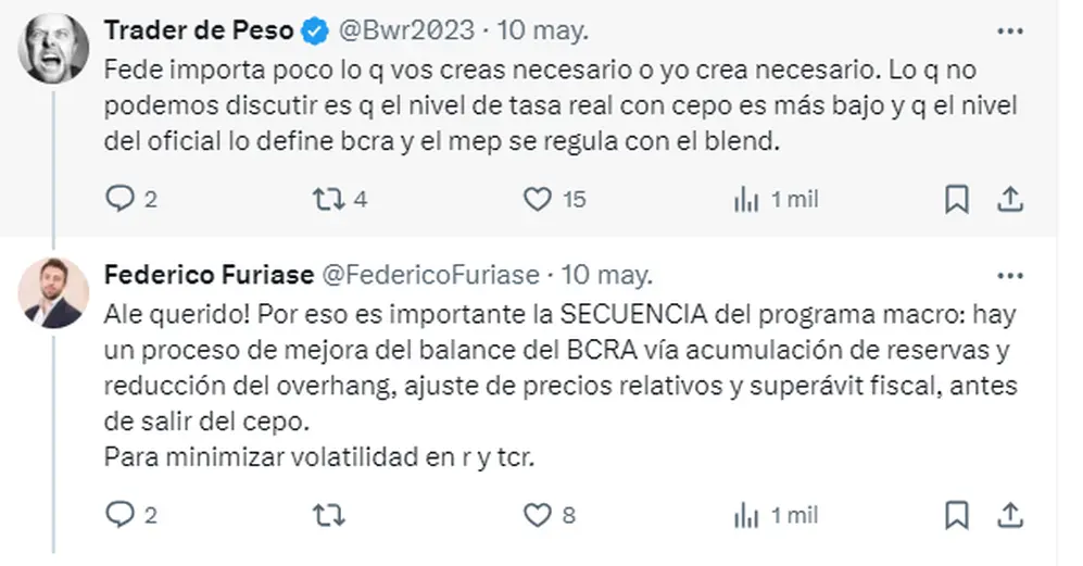 Federico Furiase, asesor de Caputo, argumentó por qué el gobierno profundizará la política de restricción monetaria
