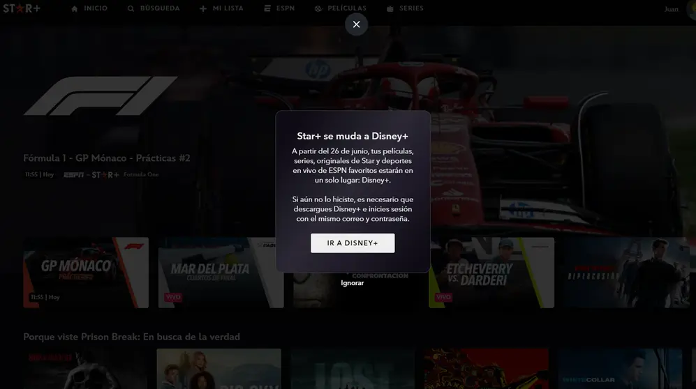 El mensaje que publicó Star+, a un mes de unificarse con Disney+.