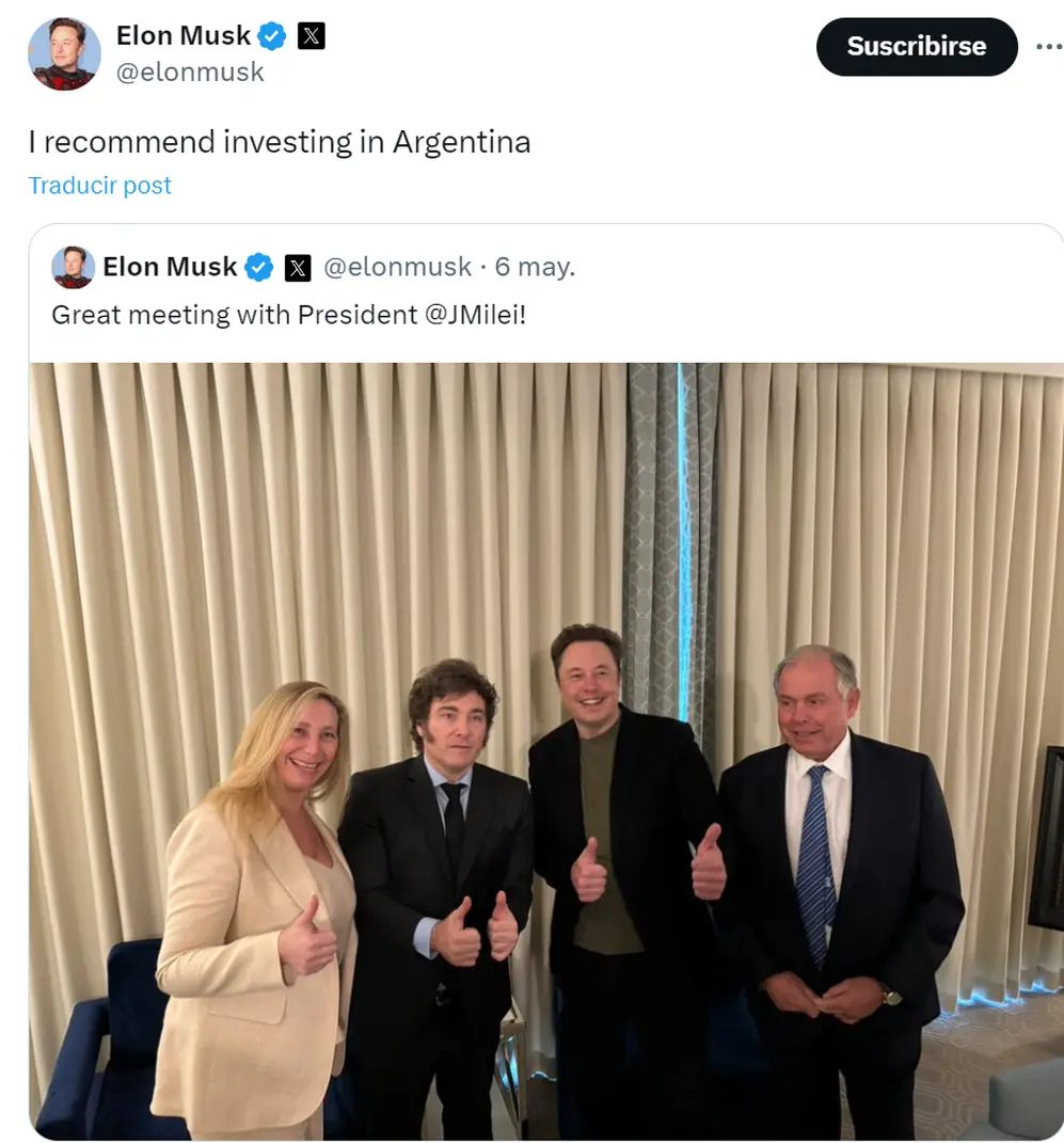 Elon Musk es uno de los referentes estadounidenses que busca sacar provecho del litio argentino.
