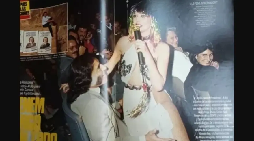 La famosa escena de Yuyito con Menem en los 80, a raíz de la cual surgió un rumor de romance