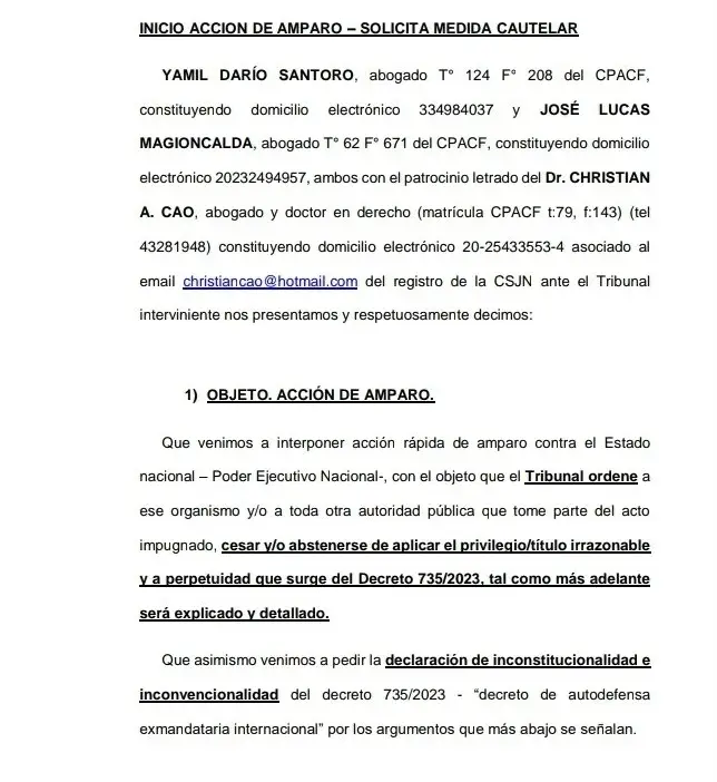 El pedido de Fundación Apolo al Gobierno para que anule la jubilación de privilegio de Alberto Fernández.