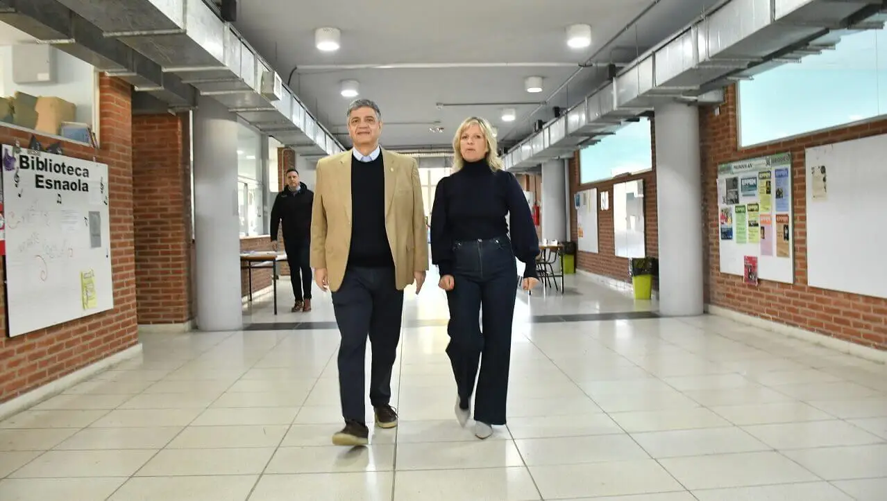 El Jefe de Gobierno porteño, Jorge Macri, y la Ministra de Educación porteña, Mercedes Miguel