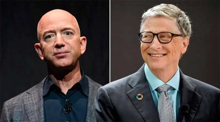 Jeff Bezos y Bill Gates son ambos centimillonarios, ya que su fortuna personal supera los 100 mil millones de dólares
