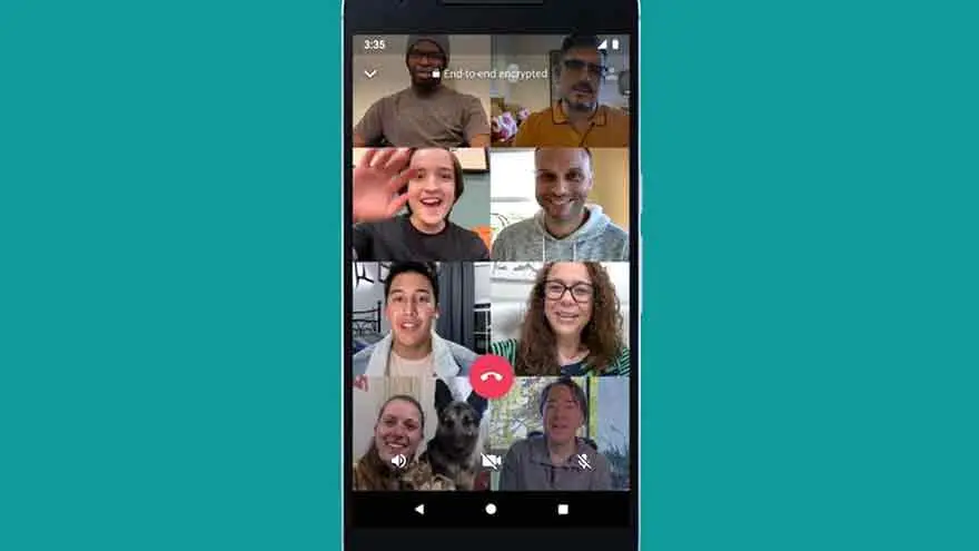 Este año WhatsApp elevó a 8 la cantidad de personas en videoconferencia.