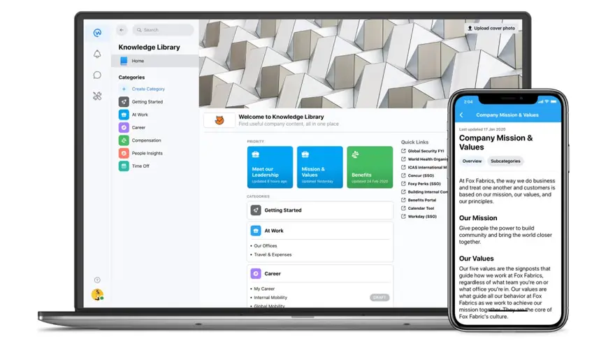 Workplace se adapta de la mejor manera a computadoras y teléfonos.