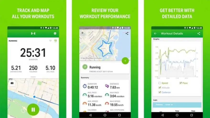 Esta es la estética de la app Endomondo