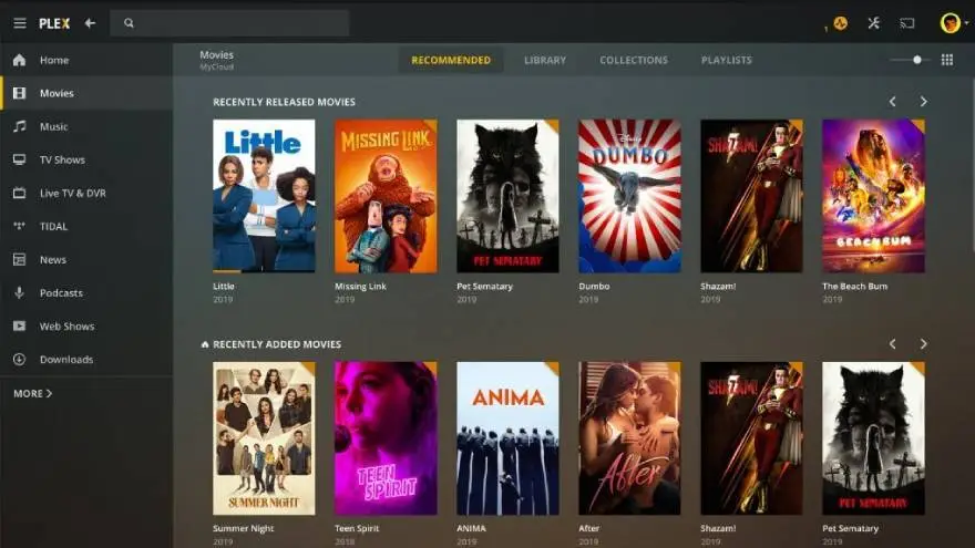 Plex es una de las apps para ver series y películas gratis.