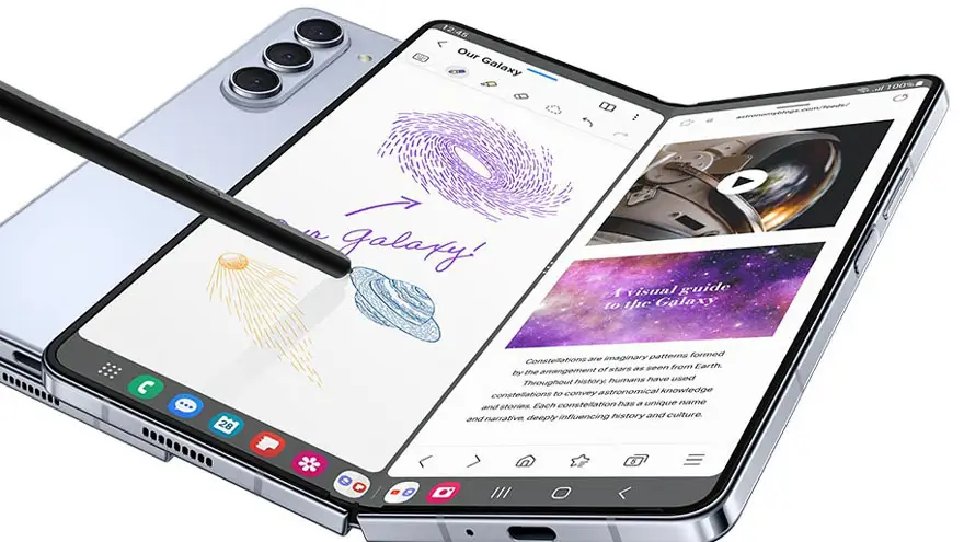 El Samsung Galaxy Z Fold 5 soporta lápiz óptico.