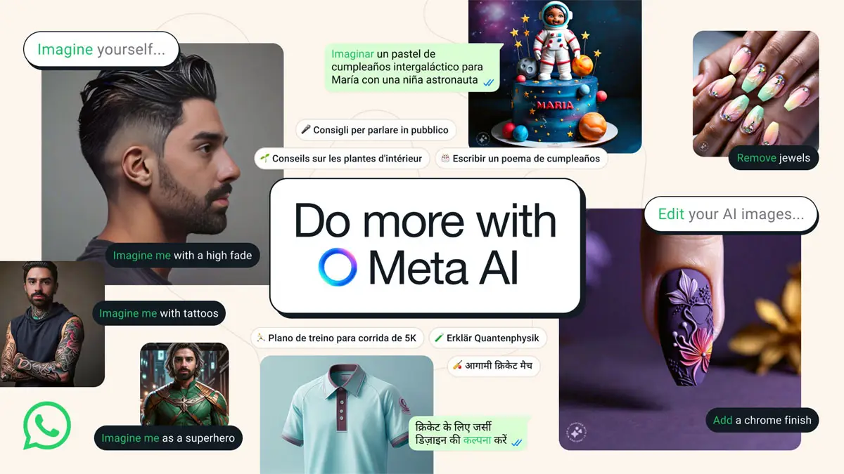 Meta AI incluye una herramienta de generación de imágenes.
