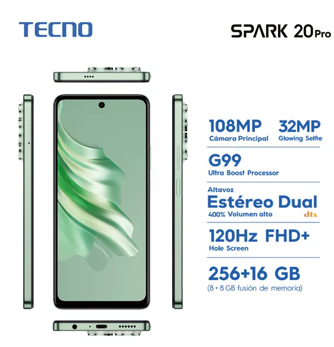 Ficha técnica del Tecno Spark 20 Pro