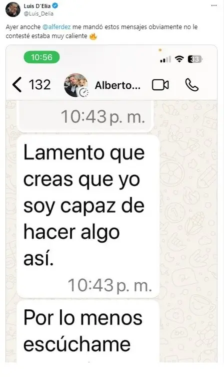Luis D´elía recibió un mensaje de Alberto Fernández