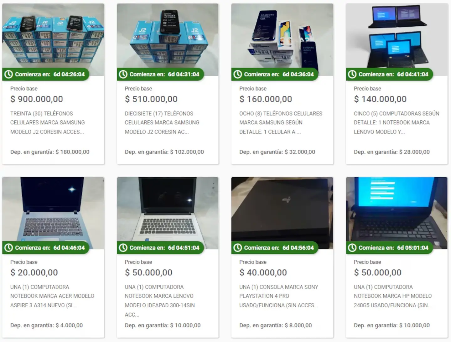 La AFIP subasta notebooks, consolas PS4 y celulares desde $20.000