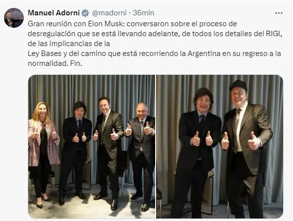 Javier Milei se reunió nuevamente con Elon Musk en Nueva York