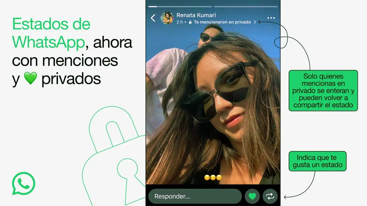 Los cambios en los estados de WhatsApp.