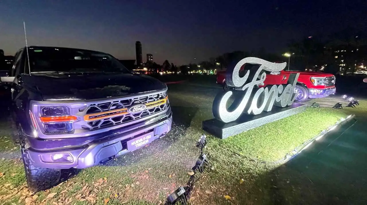 Galdeano llegó al lanzamiento de la Ford F-150 el viernes por la noche, después de IDEA.