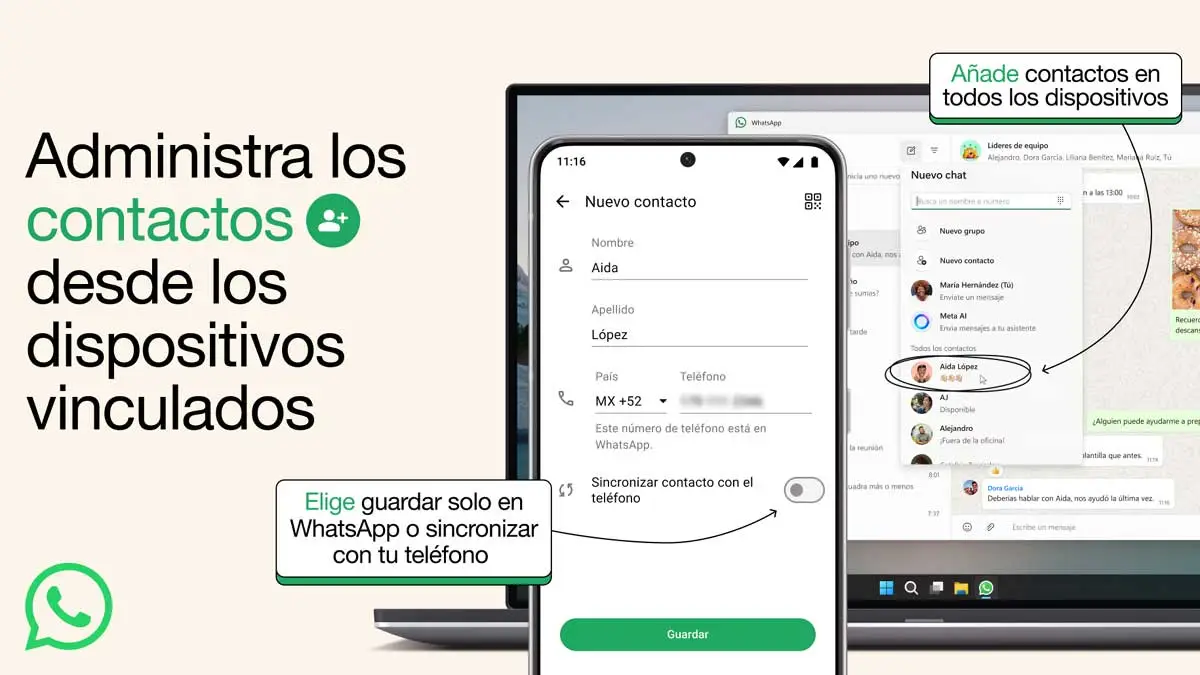 WhatsApp cambió la forma de guardar contactos.