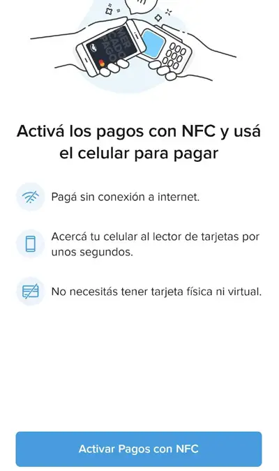 Antes de configurar el NFC, Mercado Pagoi explica de qué se trata la nueva modalidad.