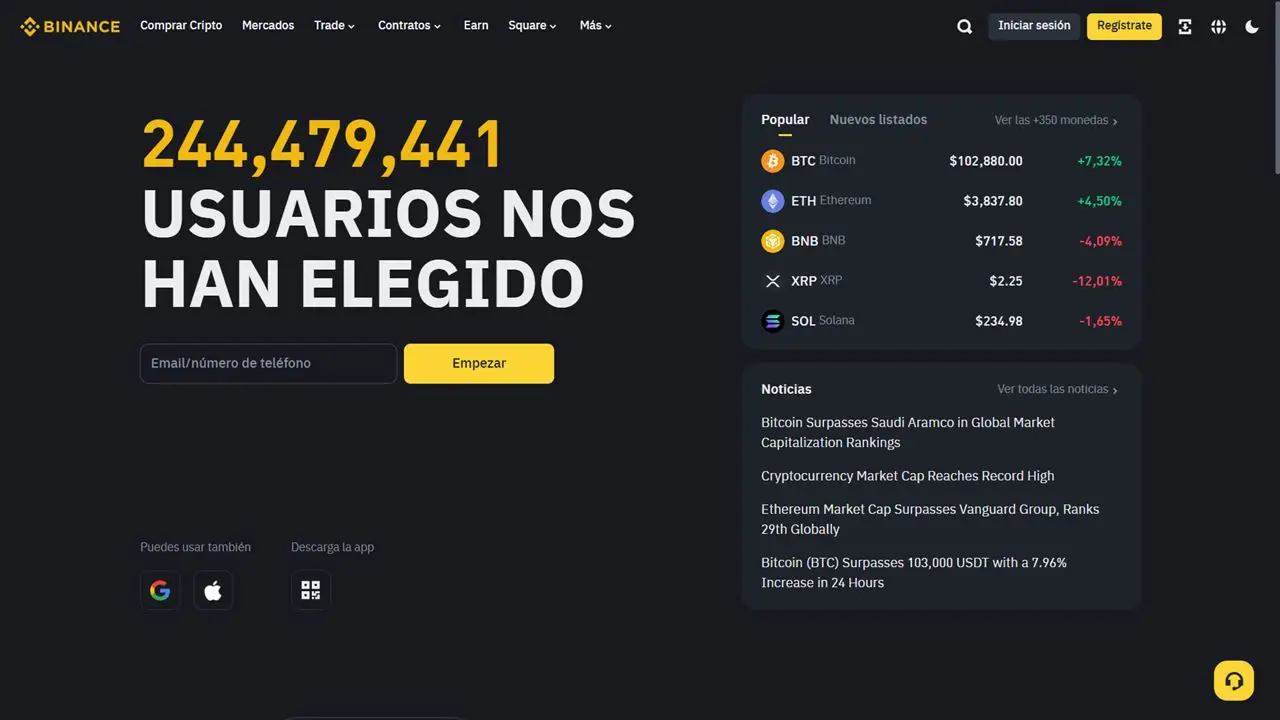 La cotización de Bitcoin superó los 100.000 dólares a última hora de este miércoles.