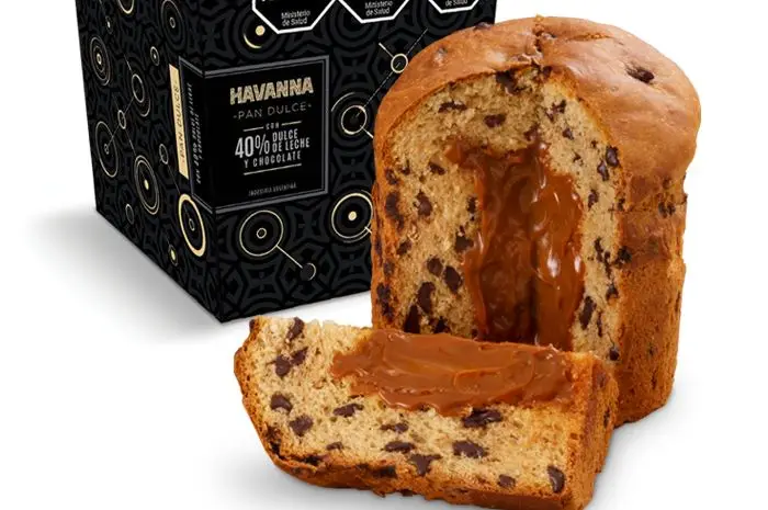El pan dulce de Havanna con chips de chocolate y dulce de leche