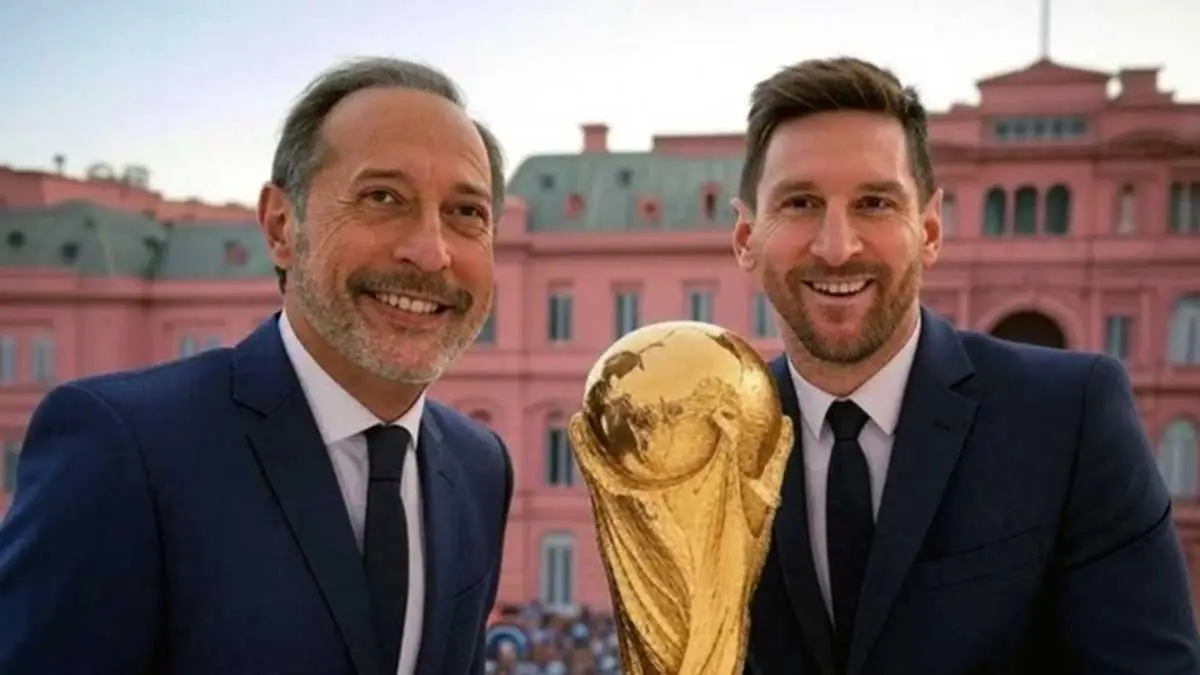 Lionel Messi y Guillermo Francella.